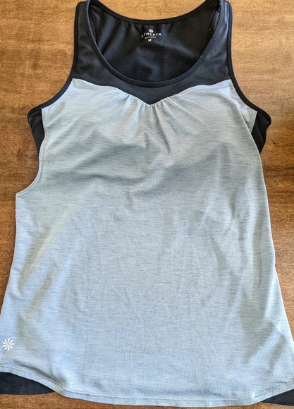 Athleta Tops - Athleta Gray/Black Tank With Built In Bra Medium